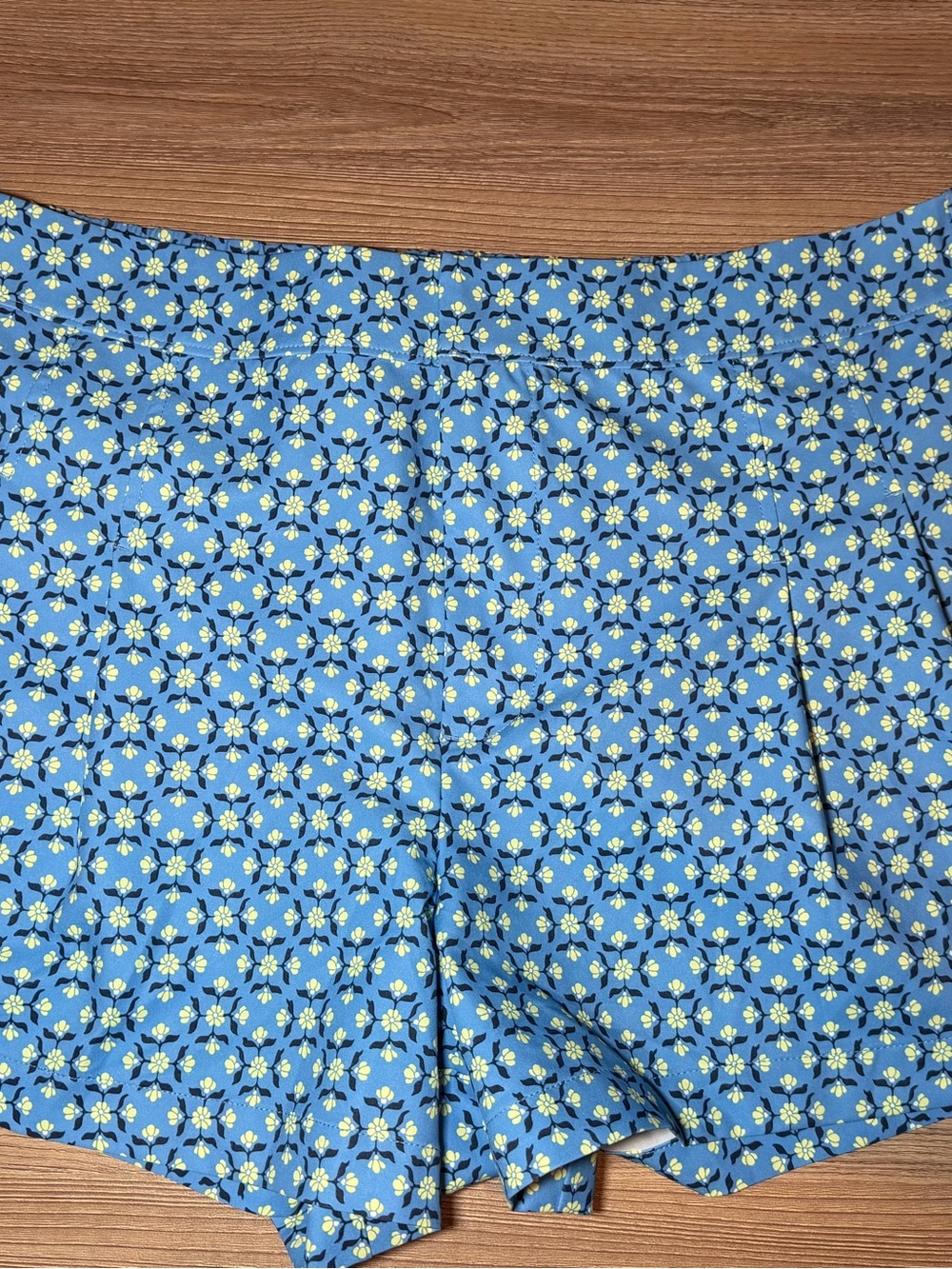 all in motion Blue Floral Shorts with Yellow Accents